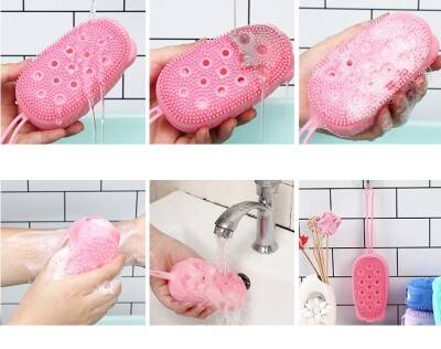 Süngerli Silikon Banyo Kesesi - 4