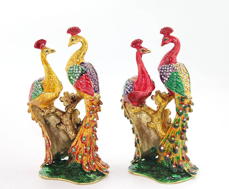 Swarovski Taşlı Tavuskuşu Figürü - 1