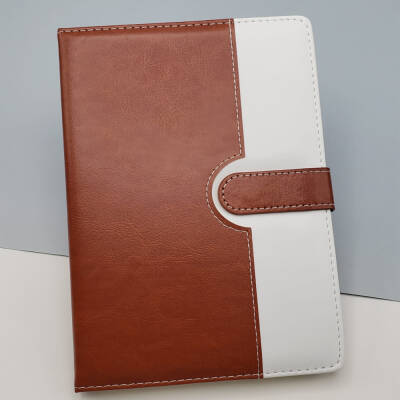 Tarihsiz Ajanda Defter Kahverengi Beyaz Renk - 1