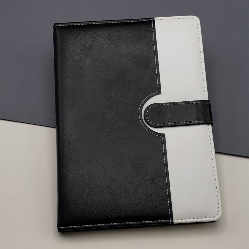 Tarihsiz Ajanda Defter Siyah Beyaz Renk - 1