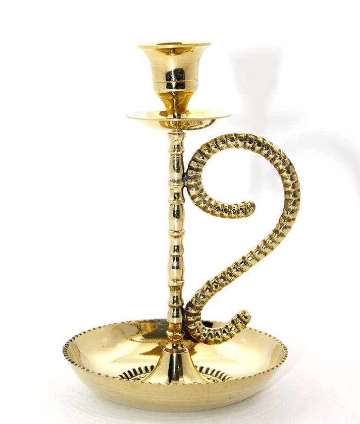 Tekli Pirinç Şamdan Model 1 - 1