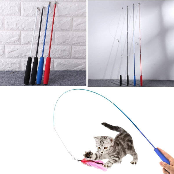 Teleskopik Zilli Ve Tüylü Kedi Oyuncağı - 3