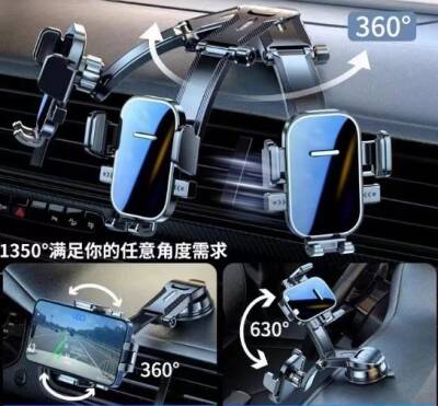 Torpido Üstü Vakumlu Araç Telefon Tutucu Ayarlanabilir Uzun Kollu (1)