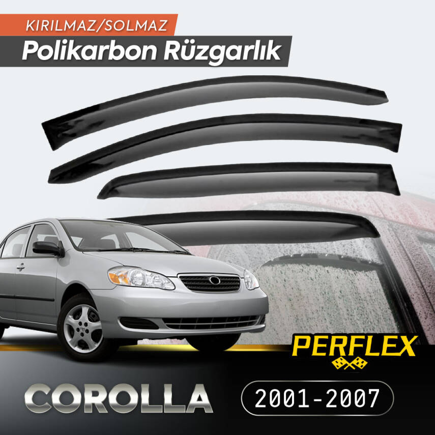 Toyota Corolla 2001-2007 Cam Rüzgarlığı V2 Düz - 1
