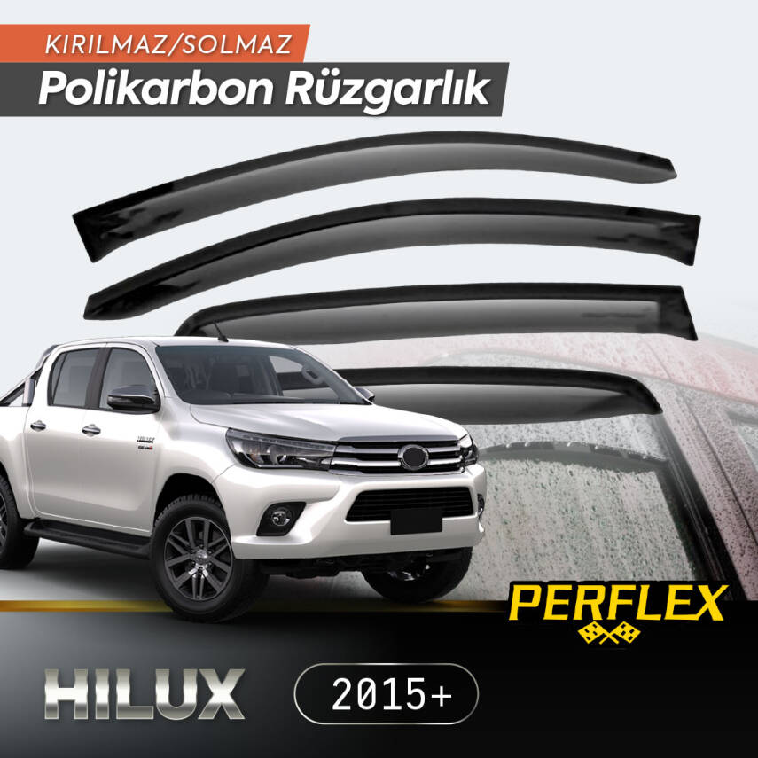 Toyota Hilux 2015+ Cam Rüzgarlığı V2 Düz - 1