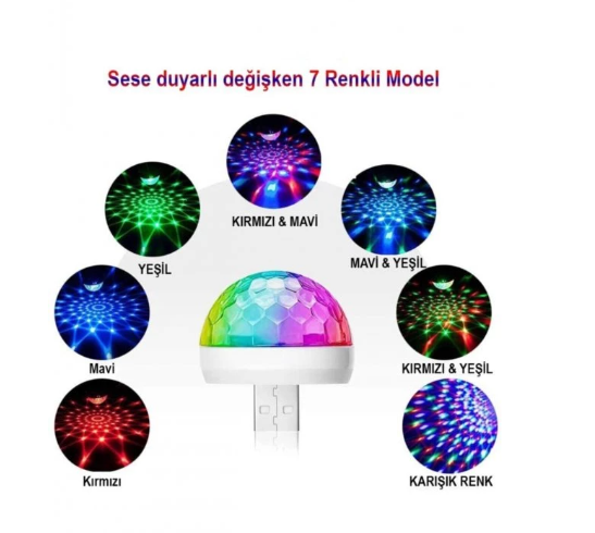 Usb Girişli Sese Duyarlı Disko Topu - 1