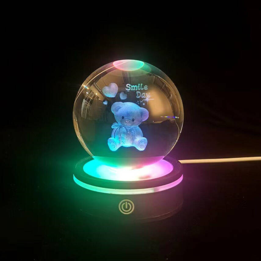 USB'li Ayıcık Tasarımlı Dönen Cam Küre - 1