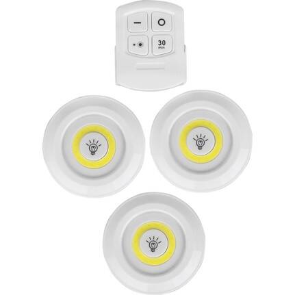 Uzaktan Kumandalı Yapışkanlı 3'lü Led Spot Lamba - 3
