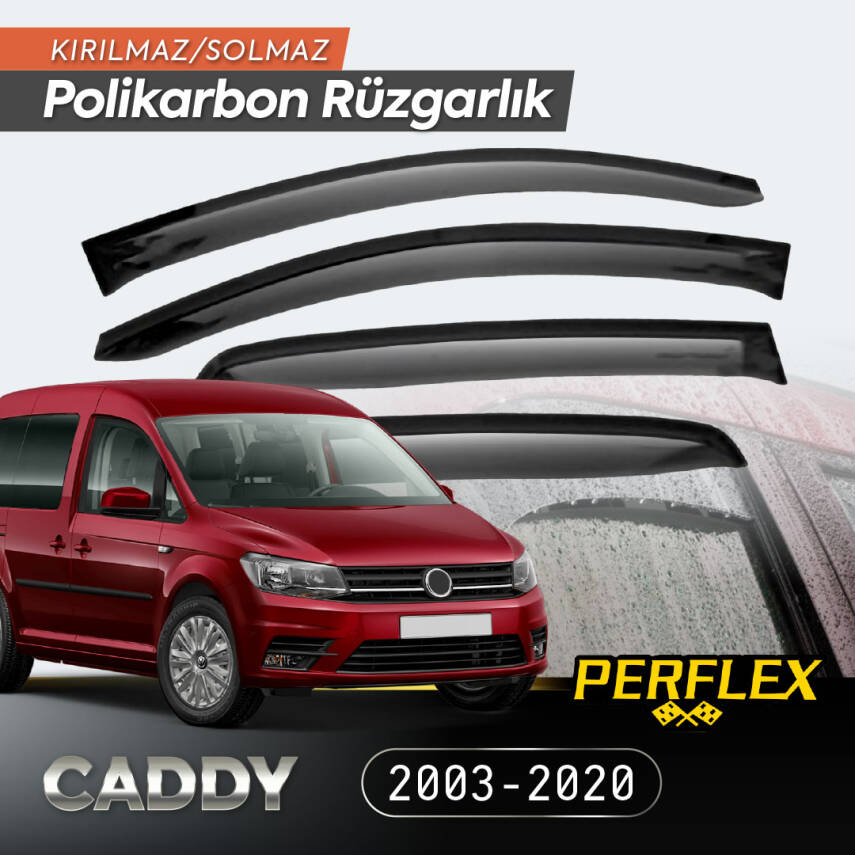 VW Caddy 2003-2020 Cam Rüzgarlığı V2 Mugen - 1