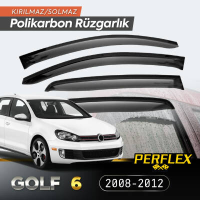 VW Golf 6 2008-2012 Cam Rüzgarlığı V2 Düz - 1
