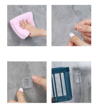 Yapışkanlı Çok Fonksiyonlu Banyo Organizeri BEYAZ - 3