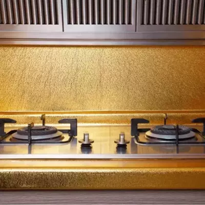 Yapışkanlı Gold Mutfak Tezgah Folyosu - 1