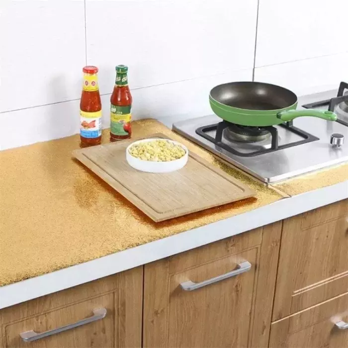 Yapışkanlı Gold Mutfak Tezgah Folyosu - 2