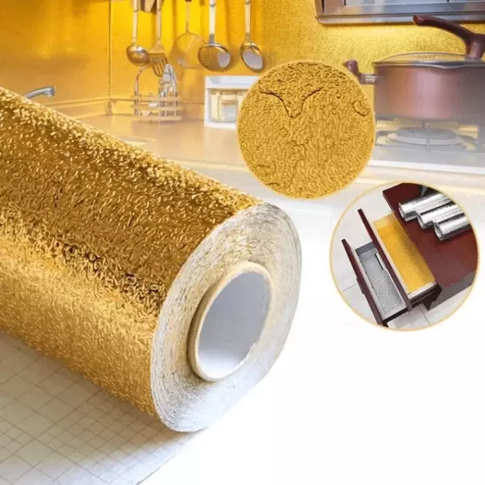 Yapışkanlı Gold Mutfak Tezgah Folyosu - 3