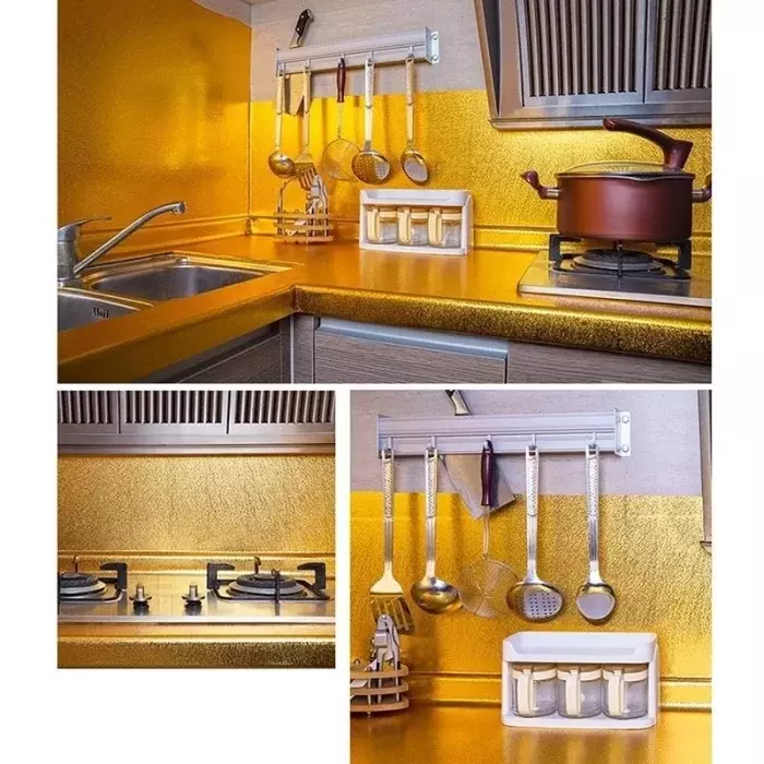 Yapışkanlı Gold Mutfak Tezgah Folyosu - 4
