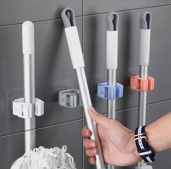 Yapışkanlı Mop Tutucu Seti 4 Adet - 1
