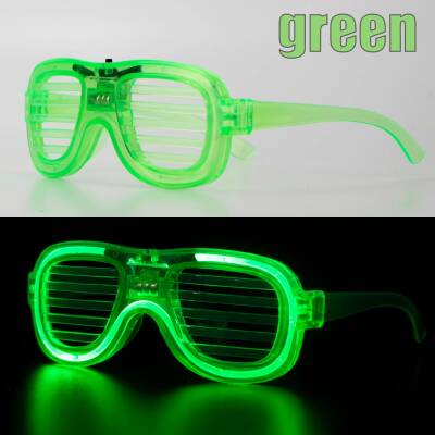 Yeşil LED Işıklı Parti Gözlüğü – Neon 3 Modlu - 1