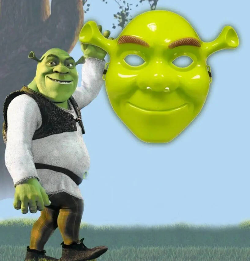 Yeşil Shrek Maskesi - 2