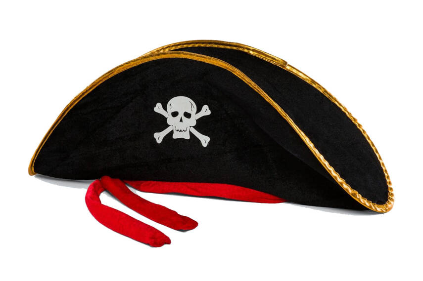 Yetişkin Boy Kadife Jack Sparrow Denizci Kaptan Jack Korsan Şapkası 50X20 CM - 1