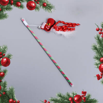 Yılbaşı Temalı Zilli Kedi Oyun Oltası - 3