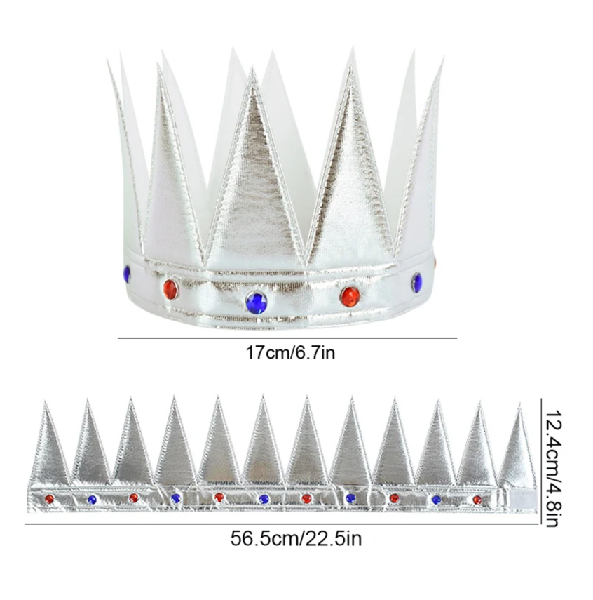 Yumuşak Gümüş Kral Tacı 55 cm - 2