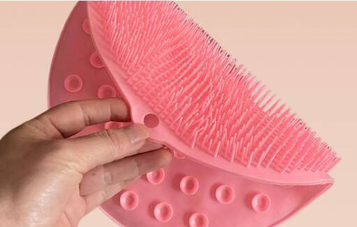 Yuvarlak Vantuzlu Banyo Sırt Kese Matı 26 cm - 4