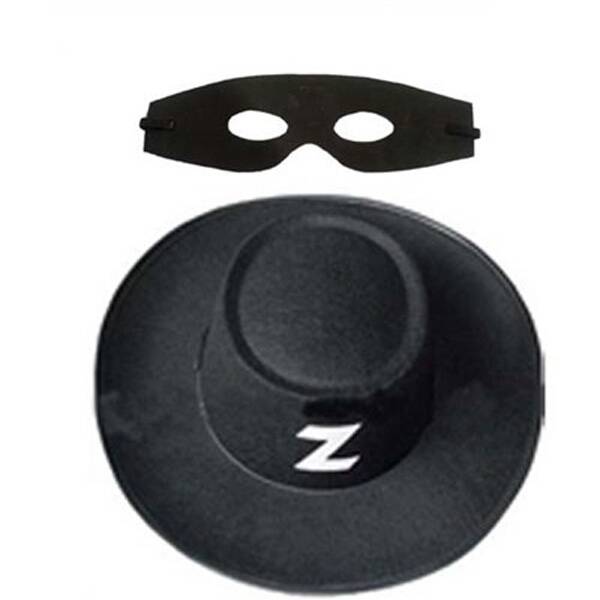 Zorro Şapka Maske Set Yetişkin - 1
